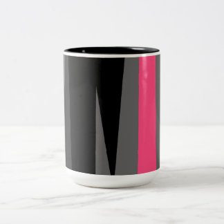 Pink Black and Grey Two-Tone Coffee Mug