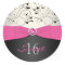 Pink, Black, and Silver Sweet Sixteen Sticker