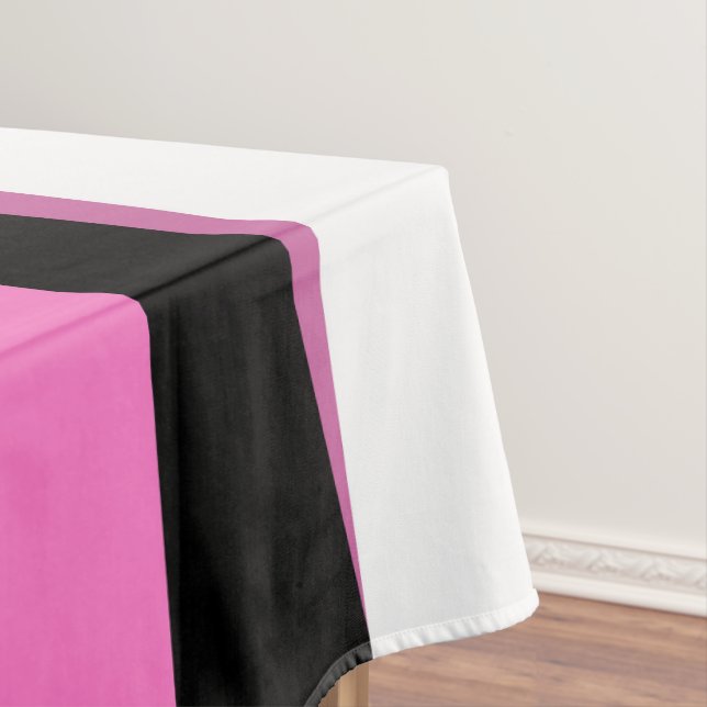 Pink Black and White Abstract     Tablecloth (In Situ)