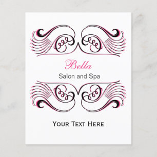 pink , black and white Chic Business Flyers