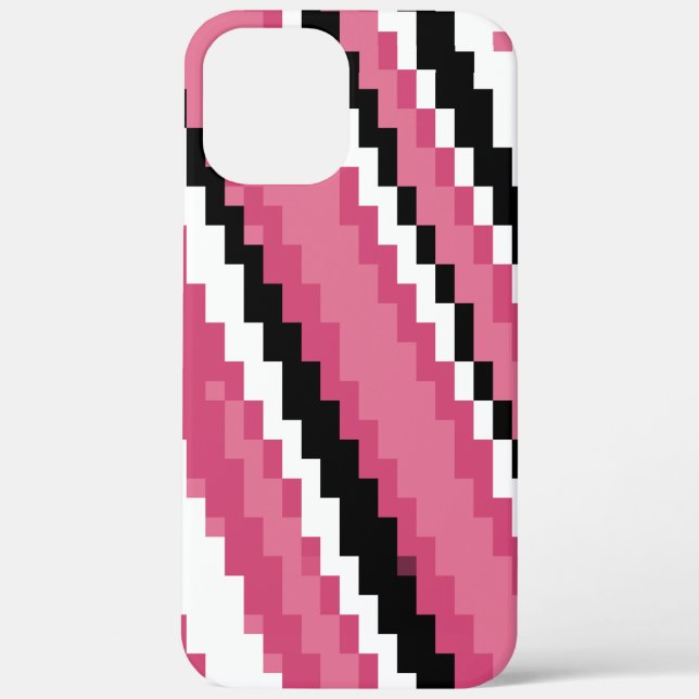 pink black and white pixel art Case-Mate iPhone case (Back)