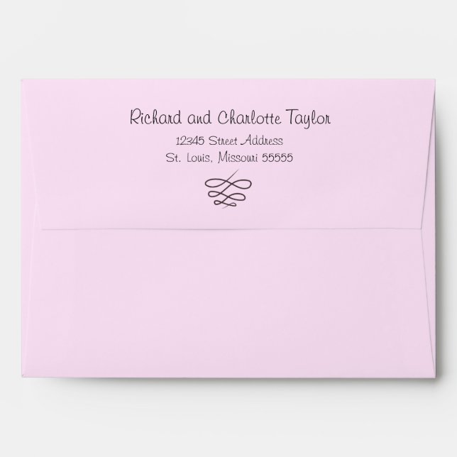 Pink & Black Arrows - Envelope (Back (Top Flap))