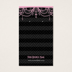 Pink Black Art Deco Custom Earring Cards