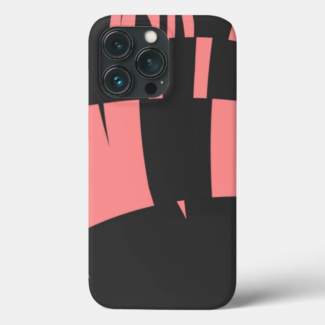 Pink & Black Artistic Abstract Fractal Art  Case-Mate iPhone Case (Back)