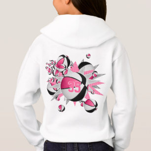 pink black basketballs stars girls sports