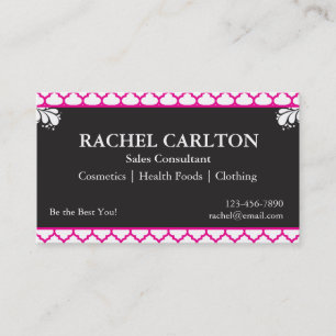 Pink & Black Business Cards