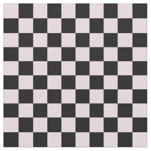 Pink & Black Chequerboard Fabric
