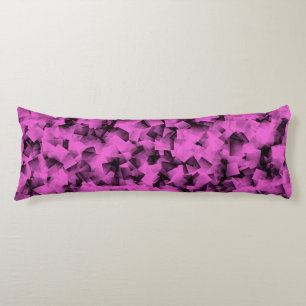 Pink Black Cubism Abstract Pattern Body Cushion