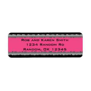 Pink black customisable shredded labels