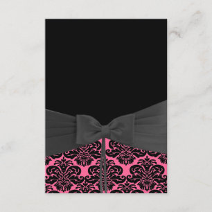PINK & BLACK DAMASK Invitation