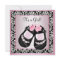 Pink Black Damask Shoes Baby Girl Shower