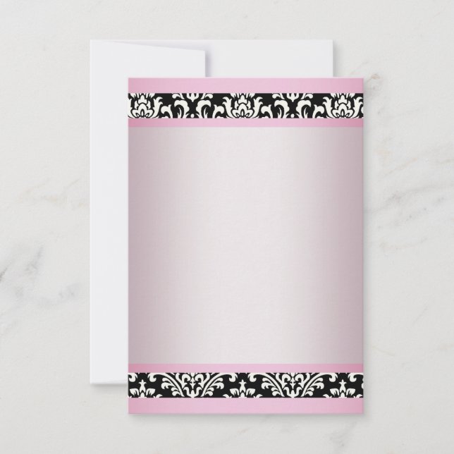 Pink Black Damask Template (Front)
