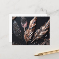 Pink & Black Decorative Feathers