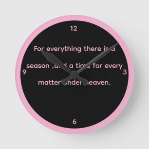Pink & black  Ecc. 3:1 clock