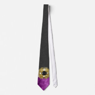 Pink black exclusive designer wedding tie
