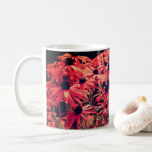 Pink Black Eyed Susan Floral Art Coffee Mug