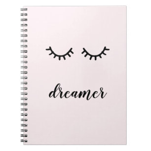 Pink Black Eyelashes Notebook