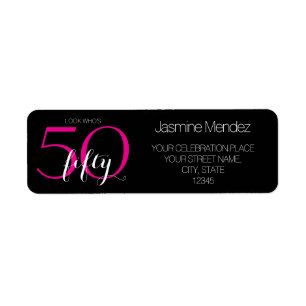 Pink Black Fifty Elegant Birthday Party Style