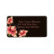 Pink & Black Floral Address Label