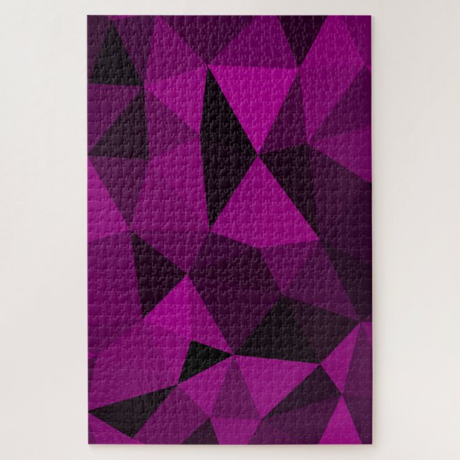 Pink black geometric mesh pattern jigsaw puzzle (Vertical)
