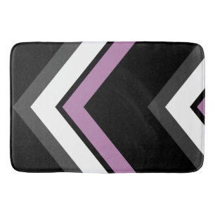 Pink, black, grey and white Chevron Bath Mat