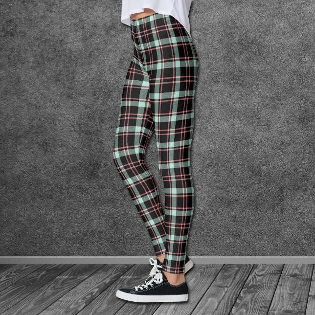 Pink Black Grey Madras Plaid Leggings (Creator Uploaded)
