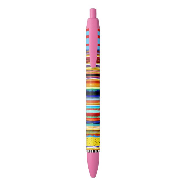 Pink Black Ink Pen (Back (Vertical))