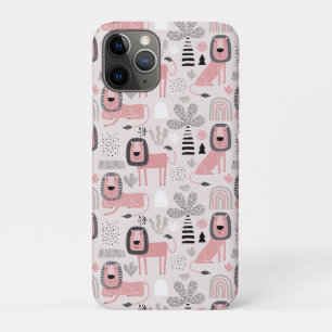 Pink Black Lions Boho Rainbows Case-Mate iPhone Case