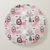 Pink Black Lions Boho Rainbows Modern