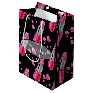 Pink & Black Lipstick Lover Gift Bag