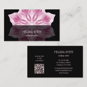 Pink Black  Mandala Business Card