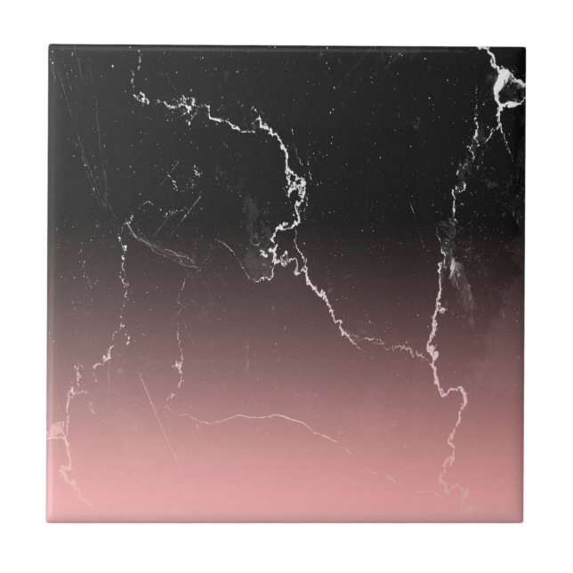 Pink & Black Marble Tile (Front)