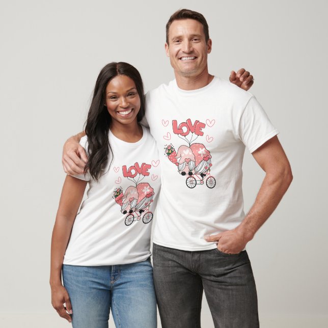 Pink Black Modern Valentine's Day  T-Shirt (Unisex)