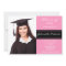 Pink & Black Photo Graduation Invitation