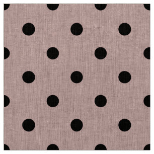 Pink black polka dot fabric