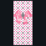 Pink Black Polka Dot Wedding Program Template<br><div class="desc">Elegant pink bow with diamond centre pink black polka dot wedding, party & event program template. This chic pink black polka dot invitation template works great for a pink black polka dot birthday party invitation, pink black polka dot wedding invitation, pink black polka dot baby shower invitation, pink black polka...</div>