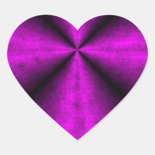 Pink Black Rainbow in Elephant Skin Leather Optik Heart Sticker