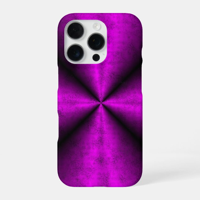 Pink Black Rainbow in Elephant Skin Leather Optik iPhone Case (Back)