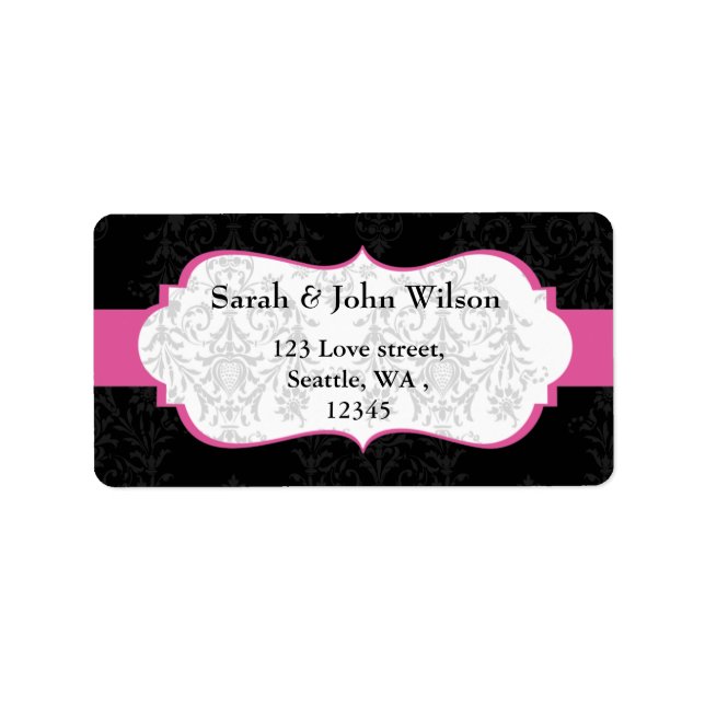 pink black  ,return address label (Front)