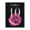 Pink & Black Rose Banquet Table Number Card