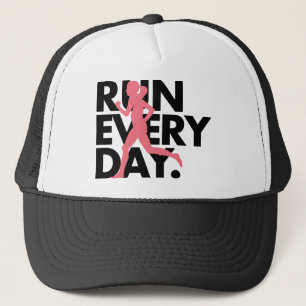 Pink/Black "Run Every Day" Trucker Hat