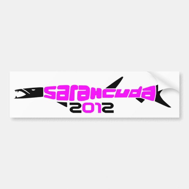Pink Black SarahCuda Bumper Sticker (Front)