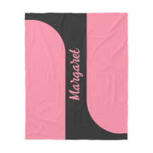 pink &black script girly monogram name