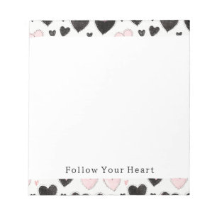 Pink Black Stripes Notepad