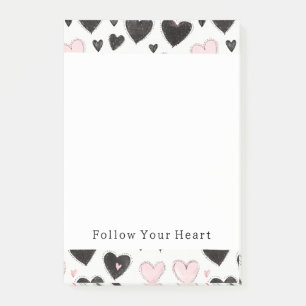 Pink Black Stripes Post-it Notes