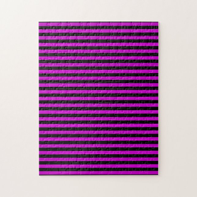 Pink Black Stripes Seamless Pattern Jigsaw Puzzle (Vertical)