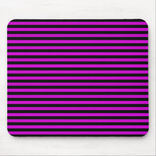 Pink Black Stripes Seamless Pattern Mouse Pad