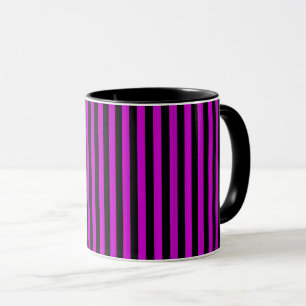Pink Black Stripes Seamless Pattern Mug