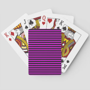 Pink Black Stripes Seamless Pattern Playing Cards