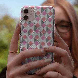 pink & black triangle pattern aesthetic  Case-Mate iPhone case